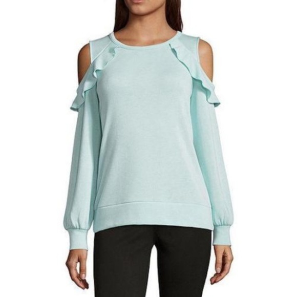 Liz Claiborne Tops - Liz Claiborne ruffle sweatshirt size L